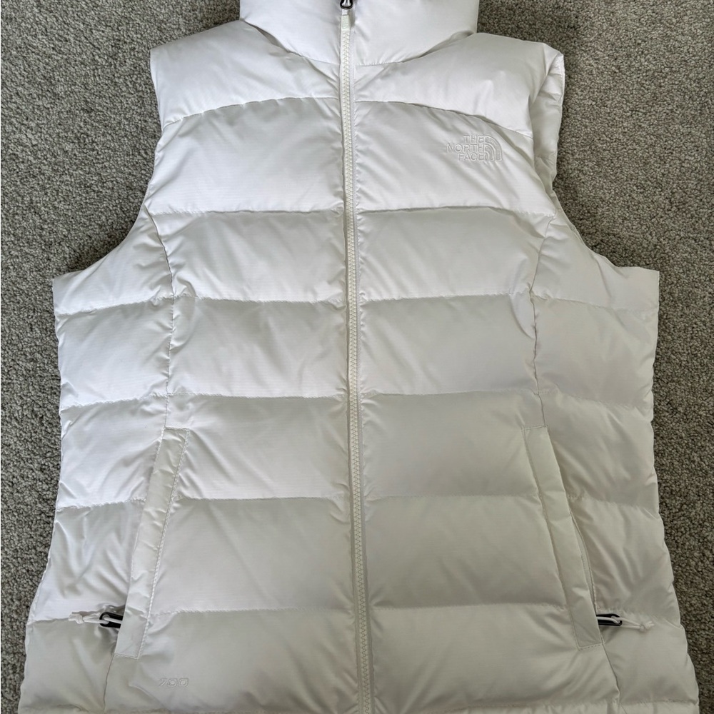 The North Face White Puffer Vest